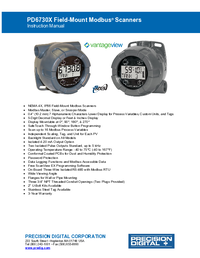 Thumbnail of document Manual - PD6730X Vantageview NEMA 4X Modbus Scanner